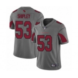 Men's Arizona Cardinals #53 A.Q. Shipley Limited Silver Inverted Legend Football Jersey