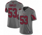 Men's Arizona Cardinals #53 A.Q. Shipley Limited Silver Inverted Legend Football Jersey