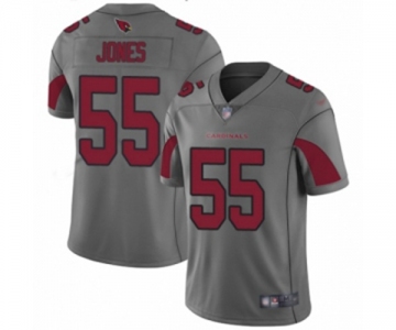 Men's Arizona Cardinals #55 Chandler Jones Limited Silver Inverted Legend Football Jersey