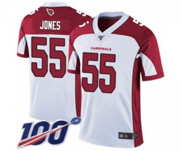 Men's Arizona Cardinals #55 Chandler Jones White Vapor Untouchable Limited Player 100th Season Football Jersey