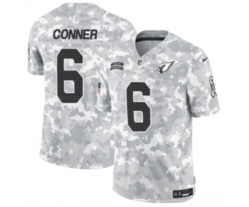 Men's Arizona Cardinals #6 James Conner 2024 F.U.S.E. Arctic Camo Salute to Service Limited Football Stitched Jersey