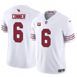 Men's Arizona Cardinals #6 James Conner White 2024 F.U.S.E. With 3-Star C Patch Vapor Untouchable Limited Football Stitched Jersey