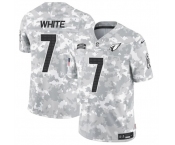 Men's Arizona Cardinals #7 Kyzir White 2024 F.U.S.E. Arctic Camo Salute to Service Limited Football Stitched Jersey