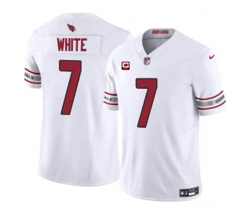 Men's Arizona Cardinals #7 Kyzir White White 2024 F.U.S.E. With 2-Star C Patch Vapor Untouchable Limited Football Stitched Jersey