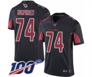 Men's Arizona Cardinals #74 D.J. Humphries Limited Black Rush Vapor Untouchable 100th Season Football Jersey