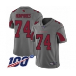 Men's Arizona Cardinals #74 D.J. Humphries Limited Silver Inverted Legend 100th Season Football Jersey