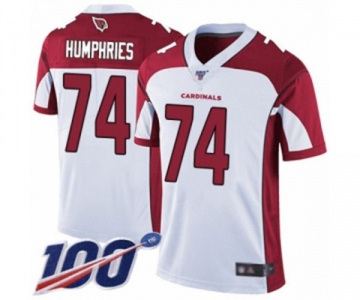 Men's Arizona Cardinals #74 D.J. Humphries White Vapor Untouchable Limited Player 100th Season Football Jersey