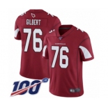 Men's Arizona Cardinals #76 Marcus Gilbert Red Team Color Vapor Untouchable Limited Player 100th Season Football Jersey