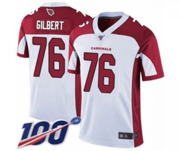 Men's Arizona Cardinals #76 Marcus Gilbert White Vapor Untouchable Limited Player 100th Season Football Jersey