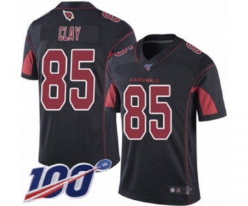 Men's Arizona Cardinals #85 Charles Clay Limited Black Rush Vapor Untouchable 100th Season Football Jersey