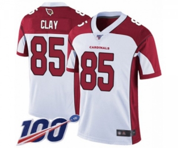 Men's Arizona Cardinals #85 Charles Clay White Vapor Untouchable Limited Player 100th Season Football Jersey