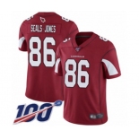 Men's Arizona Cardinals #86 Ricky Seals-Jones Red Team Color Vapor Untouchable Limited Player 100th Season Football Jersey