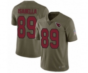 Men's Arizona Cardinals #89 Andy Isabella Limited Olive 2017 Salute to Service Football Jersey