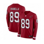 Men's Arizona Cardinals #89 Andy Isabella Limited Red Therma Long Sleeve Football Jersey