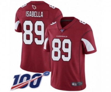 Men's Arizona Cardinals #89 Andy Isabella Red Team Color Vapor Untouchable Limited Player 100th Season Football Jersey