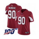 Men's Arizona Cardinals #90 Robert Nkemdiche Red Team Color Vapor Untouchable Limited Player 100th Season Football Jersey