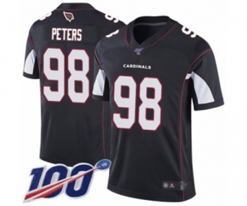 Men's Arizona Cardinals #98 Corey Peters Black Alternate Vapor Untouchable Limited Player 100th Season Football Jersey