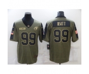 Men's Arizona Cardinals #99 J.J. Watt Nike Olive 2021 Salute To Service Limited Player Jersey