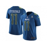 Men's Nike Arizona Cardinals #11 Larry Fitzgerald Limited Blue 2017 Pro Bowl NFL Jersey