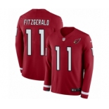 Men's Nike Arizona Cardinals #11 Larry Fitzgerald Limited Red Therma Long Sleeve NFL Jersey