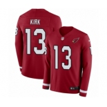 Men's Nike Arizona Cardinals #13 Christian Kirk Limited Red Therma Long Sleeve NFL Jersey