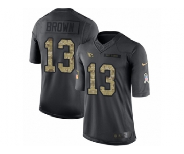 Men's Nike Arizona Cardinals #13 Jaron Brown Limited Black 2016 Salute to Service NFL Jersey