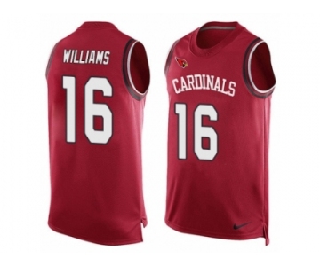 Men's Nike Arizona Cardinals #16 Chad Williams Limited Red Player Name & Number Tank Top NFL Jersey