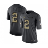 Men's Nike Arizona Cardinals #2 Andy Lee Limited Black 2016 Salute to Service NFL Jersey