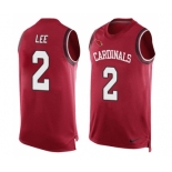 Men's Nike Arizona Cardinals #2 Andy Lee Limited Red Player Name & Number Tank Top NFL Jersey