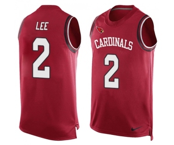 Men's Nike Arizona Cardinals #2 Andy Lee Limited Red Player Name & Number Tank Top NFL Jersey