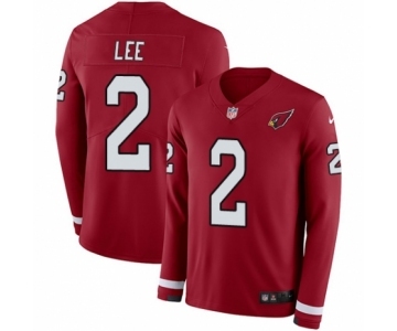 Men's Nike Arizona Cardinals #2 Andy Lee Limited Red Therma Long Sleeve NFL Jersey