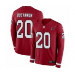 Men's Nike Arizona Cardinals #20 Deone Bucannon Limited Red Therma Long Sleeve NFL Jersey