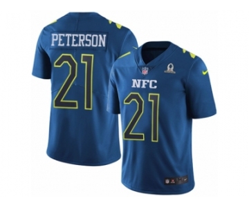 Men's Nike Arizona Cardinals #21 Patrick Peterson Limited Blue 2017 Pro Bowl NFL Jersey