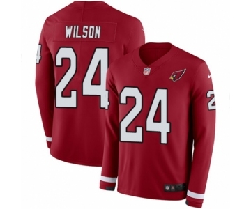 Men's Nike Arizona Cardinals #24 Adrian Wilson Limited Red Therma Long Sleeve NFL Jersey