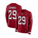 Men's Nike Arizona Cardinals #29 Chase Edmonds Limited Red Therma Long Sleeve NFL Jersey