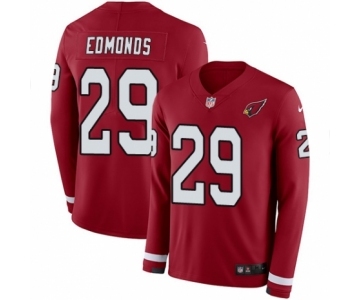 Men's Nike Arizona Cardinals #29 Chase Edmonds Limited Red Therma Long Sleeve NFL Jersey