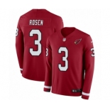 Men's Nike Arizona Cardinals #3 Josh Rosen Limited Red Therma Long Sleeve NFL Jersey