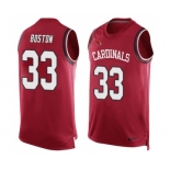 Men's Nike Arizona Cardinals #33 Tre Boston Limited Red Player Name & Number Tank Top NFL Jersey