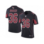 Men's Nike Arizona Cardinals #36 Budda Baker Limited Black Rush NFL Jersey