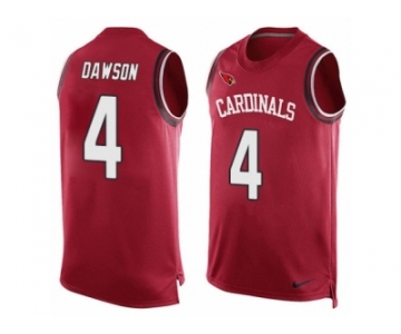 Men's Nike Arizona Cardinals #4 Phil Dawson Limited Red Player Name & Number Tank Top NFL Jersey