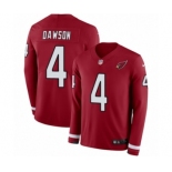 Men's Nike Arizona Cardinals #4 Phil Dawson Limited Red Therma Long Sleeve NFL Jersey