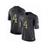 Men's Nike Arizona Cardinals #4 Ryan Quigley Limited Black 2016 Salute to Service NFL Jersey