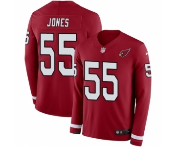 Men's Nike Arizona Cardinals #55 Chandler Jones Limited Red Therma Long Sleeve NFL Jersey