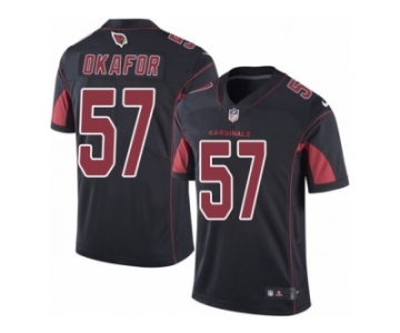 Men's Nike Arizona Cardinals #57 Alex Okafor Limited Black Rush NFL Jersey