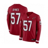 Men's Nike Arizona Cardinals #57 Josh Bynes Limited Red Therma Long Sleeve NFL Jersey