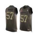 Men's Nike Arizona Cardinals #57 Karlos Dansby Limited Green Salute to Service Tank Top NFL Jersey