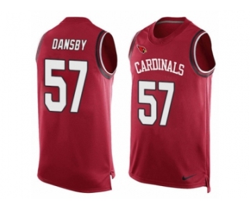 Men's Nike Arizona Cardinals #57 Karlos Dansby Limited Red Player Name & Number Tank Top NFL Jersey