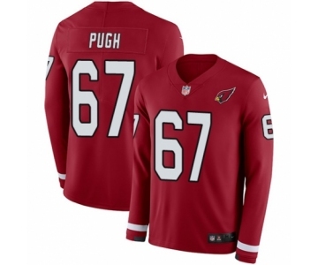 Men's Nike Arizona Cardinals #67 Justin Pugh Limited Red Therma Long Sleeve NFL Jersey