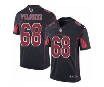 Men's Nike Arizona Cardinals #68 Jared Veldheer Limited Black Rush NFL Jersey