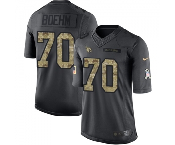 Men's Nike Arizona Cardinals #70 Evan Boehm Limited Black 2016 Salute to Service NFL Jersey